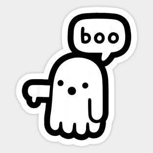 Boo Cute Ghost Of Disapproval Funny Halloween Sticker